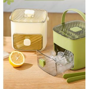 Seau &agrave; glace grande capacit&eacute; Ice Grid Press sortie rapide de glace bo&icirc;te &agrave; glace de qualit&eacute; alimentaire Home Ice Mold Hand Ice bucket - Neuf