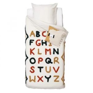 Housse De Couette + 1 Taie 140 X 200 Cm Alphabet - Neuf