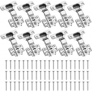 10 pi&egrave;ces charni&egrave;res pour Portes D'armoire,Charni&egrave;res de Porte Existante,Charni&egrave;res D'armoire,Charni&egrave;res D'armoire de Cuisine,Charni&egrave;re pour Placards,Charni&egrave;res pour Meuble Cuisine - Neuf