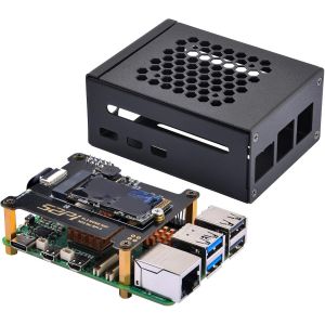 Metal Case with N05 PCIe M.2 Key-M NVMe SSD PCIe Peripheral Board for Raspberry Pi 5,Support M.2 NVMe SSD 2230 2242 - Neuf