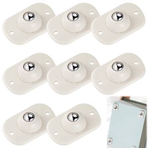 Mini Roulette Auto-Adhésive Roulettes Pivotantes Autocollantes 8Pièces Roulettes en Plastique pour Meubles, Roulettes de Boîte de Rangement pour Poubelle - Neuf