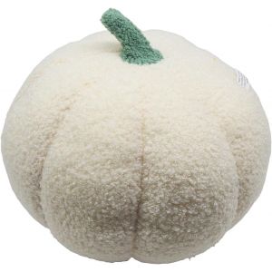 CAUC-Coussin Citrouille, Coussin Décoratif en Citrouille, Décoration Salon Canapé Lit, Décoration Ferme Automne, 30cm (Blanc) - Neuf