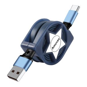 CHENG-C&acirc;ble USB C 1M, 3A R&eacute;tractable Cable USB Type C QC 3.0 Charge Rapide, C&acirc;ble Chargeur USB C USB 3.0, pour Samsung Galaxy S22/S21/S20/S10/S9/S8, Huawei P30/P20, Xiaomi, Moto, LG, Sony, Pixel, PS - Neuf