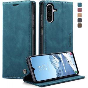 Maa-Coque Samsung Galaxy A26 Housse Samsung A26 5g Antichoc Cuir Premium Fentes Cartes Etui Pochette De Portefeuille Avec Fonction Support Case À Rabat Pour Samsung Galaxy A26 - Bleu Vert - Neuf
