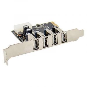 Carte de conversion PCI-E vers 4 ports USB 2.0 La carte adaptateur PCIE USB2.0 MCS9990 chipset permet le remplacement &agrave; chaud - Neuf