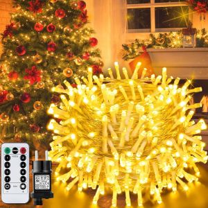 30m Guirlande Lumineuse Noel, 300 LED Guirlande Lumineuse, Guirlande Lumineuses Ext&eacute;rieure, 8 Modes, IP44 &eacute;tanche, Guirlande Noel Lumineuse, pour Chambre, Terrasse, Jardin - Neuf