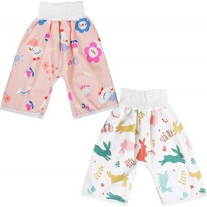 Chenquansarl-Lot De 2 Culottes D'apprentis De La Propreté, Imperméables, Absorbantes Pour Bébé Et Enfant, Pour Garçons Et Filles, Utilisation De Jour Comme De Nuit - Neuf