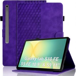 Coque Pour Samsung Galaxy Tab S9 (11 Pouce) Sm-X710/X716b/X718u Housse Cuir Pu Etui De Protection Flip Cover Case Avec Support Pochette Tablette Coque, Violet - Neuf