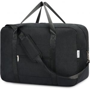 Nzqaf-Sac De Voyage Bagage Cabine Grande Pliable Sac Valise Sac Weekend Sac De Sport Pour Homme Femme 40l(Noir) - Neuf
