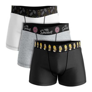 Boxer No Publik Featuring Simpsons Homme Confort Et Fantaisie En Coton -Assortiment Modèles Photos Selon Arrivages- Pack De 3 Boxers 1532 En Coton - Neuf