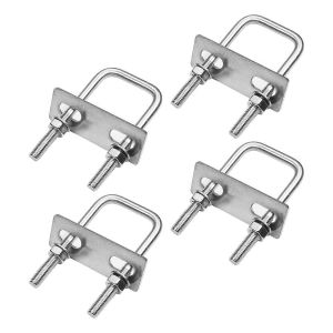 4Pack Place des Boulons en U 1-1/5" Largeur Intérieure en Acier Inoxydable 304 M6 U-Boulons avec Rondelles et Écrous pour Remorque et Bateau Applications - Neuf