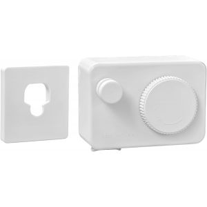 KALANKA-Corde &agrave; Linge r&eacute;tractable Robuste - Fixation Murale - Facile &agrave; Suspendre - Verrou de Suspension pour &eacute;viter l'affaissement (rectangulaire, Blanc) - Neuf