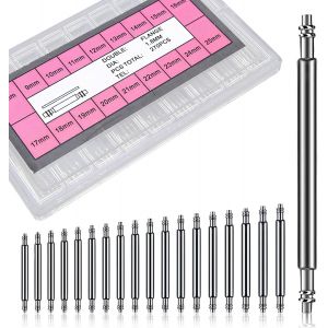 Kal-270pcs / Boîte 8-25 Mm / 0,3-1 Pouces De Diamètre 1,8 Mm / 0,07 Pouce Barres De Ressort De Bande De Montre, Accessoire De Réparation De Goupilles De Lien De Bracelet De Montre - Neuf