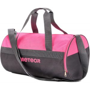 RFCBC-Sac de Sport 25L Femme Homme Enfant Fille Bag Sac Voyage Bagage Duffel Fitness Gym Vacances bandoulière Fitness Travail avec Compartiment à Chaussures Séparé (25 L, Rose/Gris) - Neuf