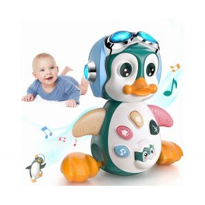 Jouet musical pour enfant de 1 an, jouet rampant avec musique et lumières, jouet éducatif d'éveil pour garçon et fille - Neuf