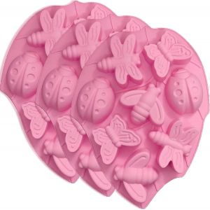 Ventes Promotionnelles 3pcs Moules À Chocolat En Silicone,24-Cavité Insecte 3d Moule À Muffins Cuisine Pâtisserie Plat De Cuisson Pour Fat Bomb Cake Candy - Neuf