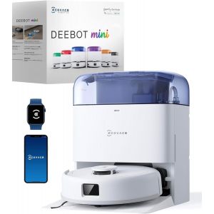 Deebot Mini Aspirateur Robot,Aspiration 9 000 Pa,Zerotangle 2.0,Truemapping 2.0,S&eacute;chage &Agrave; 45 &iquest;,Vidage Auto,Lavage Intelligent En Profondeur,Nettoyage Auto En Un Clic,Bleu - Neuf