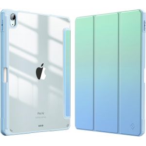 Coque pour iPad Air 11 Pouces M3/M2 (2025/2024), iPad Air 5/4 10.9 Pouces (2022/2020) - [Rangement de Stylet] Housse Transparente Claire Etui Antichoc Veille/R&eacute;veil Auto, Ombre Littorale - Neuf