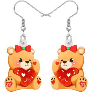 Kal-Boucles D'oreilles Cute Panda En Acrylique Pendentifs Bijoux Panda Cadeau Femme Fille Anime Le Charme - Neuf