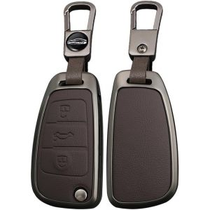 Coque de protection intelligente pour cl&eacute; de voiture-Convient pour Audi A1 A3 A4 A6 A8 Quattro Q2 Q3 Q7 S3 S6 RS3 RS6 R8 TT TTS-En alliage de zinc-Accessoire portable-3 boutons.[D449] - Neuf