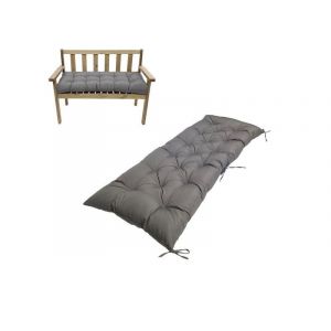 Coussin Imperm&eacute;able Pour Banc De Jardin 100 X 50 Cm - Gris - Neuf