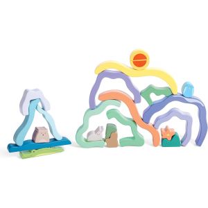 JGD-Blocs &agrave; Empiler Nature et Animaux - Enfant 2 Ans - Jeu Construction &Eacute;veil, Cr&eacute;ativit&eacute;, Motricit&eacute; - Cadeau Fille Garcon - Jeu Educatif Blocs de Constructions - Activit&eacute; Ludique - Neuf