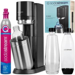 Machine &agrave; soda - SodaStream - E-Duo - Couleur Titan - Capacit&eacute; 1L - Pack Standard - Neuf