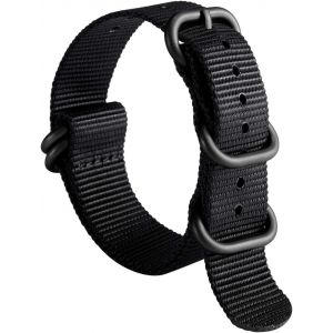 Bracelet De Montre En Nylon G10 Balistique Militaire Remplacement Bracelet Montre Tissu Pour Hommes Femmes 18mm 19mm 20mm 21mm 22mm 23mm 24mm Avec Boucle En Inoxydable Argent/Noir.[U3026] - Neuf