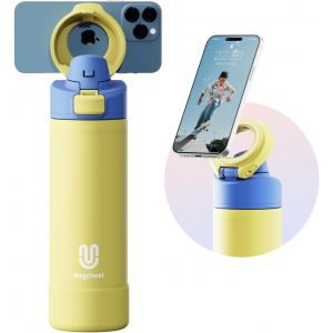 24oz Gourde Sport Magn&eacute;tique Bouteille Isotherme &Eacute;tanche Tr&eacute;pied Avec Angles Ajustables Garde Le Froid Pendant 24 Heures Pour Fitness Et Sports De Plein Air(Noir) - Neuf