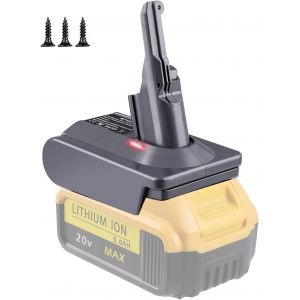 Adaptateur Batterie Compatible Aspirateur Dyson V7 V8 Conversion Dewalt 20V Remplacement - Neuf