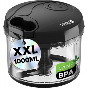 Nouvelhorizonstore-Hachoir Manuel Legume & Coupe Oignon - Noir 1l Mixeur Manuel & Bpa-Free I Moulinette Manuelle Hachoir Ail Vegetable Chopper Mini-Robots Et Hachoirs A Ficelle Eminceur Legumes Main - Neuf