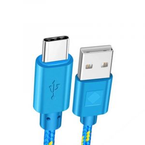 Câble Usb Type C En Nylon Tressé De 1M,2M Et 3M,Mathiation De Données,Charge Rapide,Pour Samsung S9,S10,Xiaomi Mi8,Huawei P30.Bleu.0,5 M - Neuf