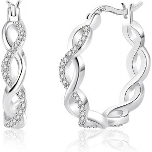 Boucles D'oreille Coeur Argent 925, Cr&eacute;oles &Eacute;paisses Grands Zircon, Chunky, G&eacute;om&eacute;trique, Ovales, Carr&eacute;es, Rondes, Hypoallerg&eacute;niques, Plaqu&eacute; Or 14 Carats, Femme - Neuf