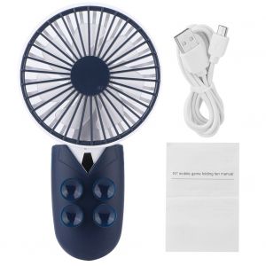 HJLIAN Ventilateur de bureau portable pliable, chargement USB, pour la maison et le bureau, bleu - Neuf
