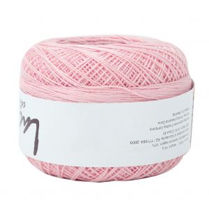 Dentelle fine en coton crochete a la main, soie d'ete legere (6604 Blanc Rose) - Neuf