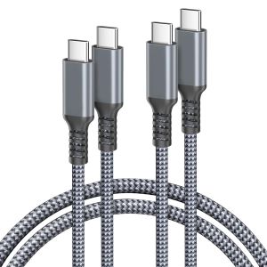 Thef-Cable Usb C Iphone 16 15 Pro Max,Câble Chargeur Usb C Vers Type C 100w 1m 2 Pack,Charge Rapide Cordon Pd Pour Macbook,Ipad 10 Air 4 5 Mini 6 7,Samsung S25 S24 S23 A55 A54 A53,Z Flip Fold 5 - Neuf