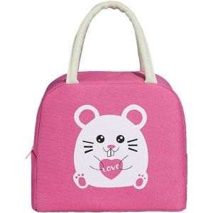 Sac à lunch petit format isotherme pour femme, travail, étudiant, enfant, sac fourre-tout isotherme pour pique-nique, portable et réutilisable (ours) - Neuf