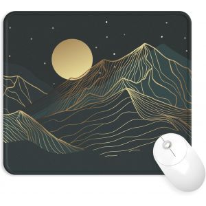 KALANKA-Tapis de Souris Support de Repose-Poignet, Tapis Souris Ergonomique en Gel, Tapis de Souris Frais pour Gamer, Repose Poignet Souris avec Base en PU antidérapant (17-Sommets lunaires) - Neuf