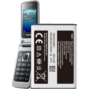 AB463446BU Batterie de rechange 800 mAh pour Samsung GT-C3520 GT-C3300|E1050|E1070|SGH-E210|E250|E251|E380 (remplacement de batterie sans NFC) - Neuf