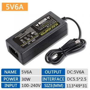 Ac 110-240V Dc 5V 9V 12V 15V 18V 24V 36V 48V 3A 4A 5A Adaptateur D'Alimentation Universel Adaptateur De Chargeur Eu Us Pour Bandes Lumineuses Led.5V6A. - Neuf