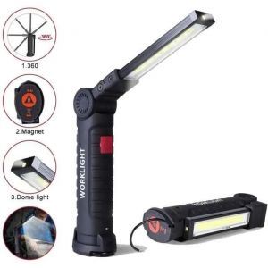 Lampe de Travail LED Rechargeable,Lampe Torche Baladeuse LED 800LM,Lampe Atelier LED Rechargeable,Lampe d'Inspection - Neuf