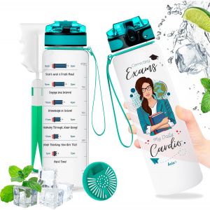 Bouteille Cadeau e pour Maîtresse & Professeur|Idée Cadeau Enseignant Fin d¿Année Scolaire & Noël|Cadeau Remerciement |Sans BPA,Filtre à Fruits,Brosse Incluse - Neuf