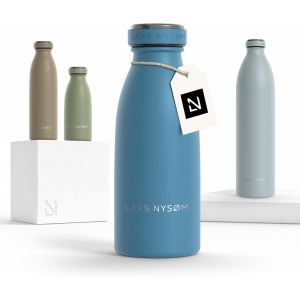 Cheng-Gourde Inox 350ml | 0.35l Bouteille D`Eau Isolée | Gourde Étanche Pour Le Sport, La Bicyclette, Les Enfants (Calypso Blue, 350ml) - Neuf