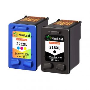 cartouches d'encre hp21xl et hp22xl reconditionnées HP21 21 22 encre Compatible avec HP Deskjet F2180 F380 F2280 F4180 D1460-1 Noir et 1 Couleur - Neuf