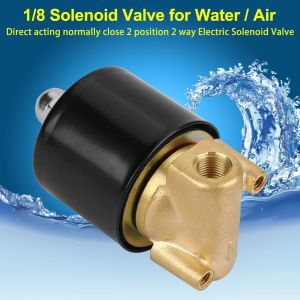 Electrovanne electrique noire normalement fermee 12 V CC 1/8" pour eau/air - Neuf
