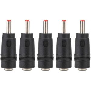 KALANKA-5PCS DC 3 à 24 V Mini Adaptateurs d'alimentation, 5.5 x 2.1 Femelle à 3.5 x 1.35MM Mâle Adaptateur CC Connecteur Audio & Vidéo Routeur Convertisseur de Puissance, Noir - Neuf