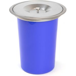 Poubelle Encastrable Avec Couvercle Pour Le Plan De Travail, Conteneurs À Déchets De Cuisine 7L, Acier Inoxydable.[POU8806862] - Neuf
