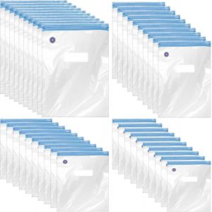 Kalanka-Lot De 40 Sacs Sous Vide Pour Aliments, R&eacute;utilisables, Avec Fermeture &Eacute;clair &Agrave; Valve, Sans Bpa, Pour Le Stockage Des Aliments, 4 Tailles - Neuf