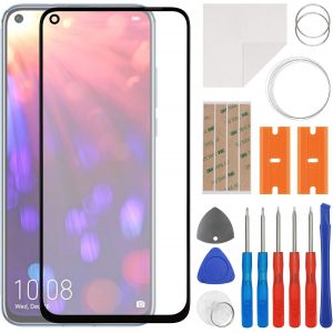 KAL-Kit De R&eacute;paration D'&Eacute;cran En Verre Avant Compatible Avec Honor View 20 (Honor V20) / Huawei Nova 4 Avec Jeu D'Outils - Neuf