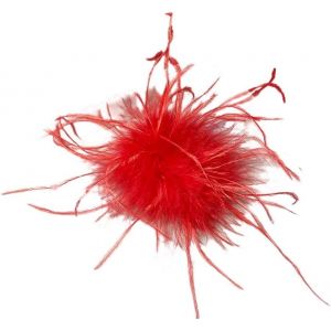 Kal-Lot De 2 Broches À Plumes Naturelles Pour Femme Et Fille - Plume D'autruche Naturelle - Accessoire De Cheveux - Pour Mariage, Fête, Festival - Neuf